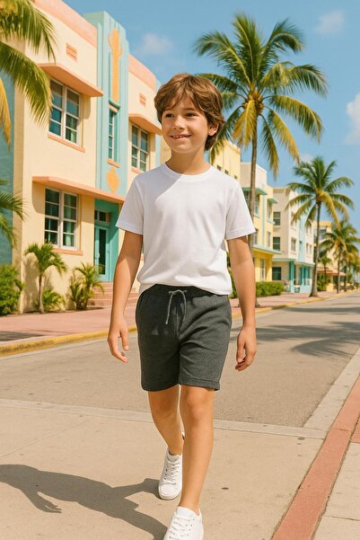 Cloise Dečije šortsevi antracit melanž unisex |Devojčice - Dečaci|