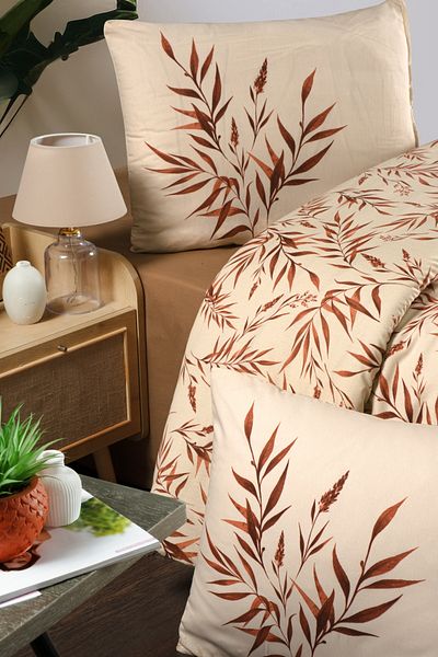 Fabric Box Комплект плик за завивка с памук, размер King Size, Verdure, канела, размер King Size
