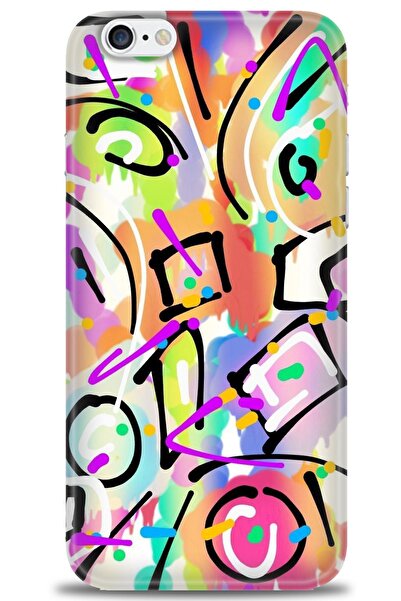 MRCİLETİSİM Case for iPhone 6 Plus Case Hd Print Case - Colors &Amp; Lines - Mrc