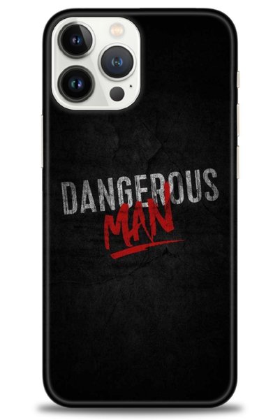 MRCİLETİSİM حافظة آيفون 15 برو مطبوعة بدقة HD - Dangerous Man - MRC