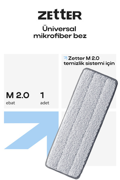 Zetter Tablet Mop Yedek Bez Mikrofiber Mop Bezi - Medıum V2 1 Adet