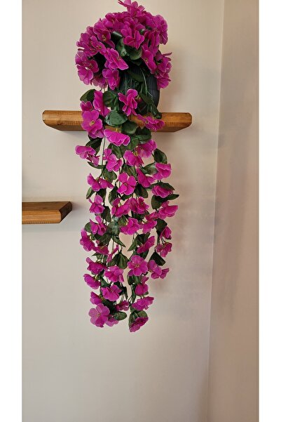 La bella bazar Yapay Çiçek Saksıda Çiçekli Sarkıt Soft Renk Sarkıt Çiçek Sarkıt 70cm