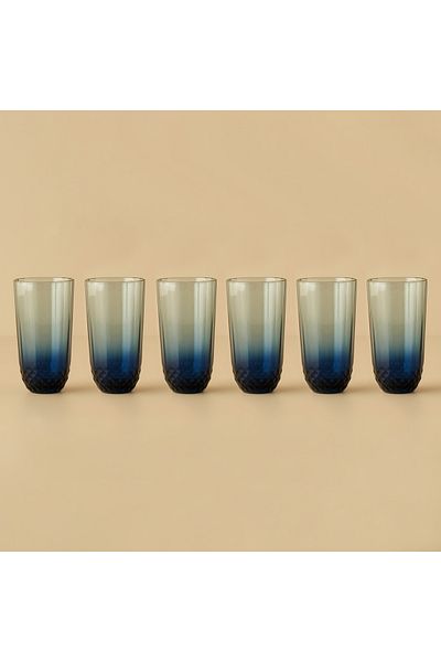 Bella Maison Colore Cutout Soft Drink Cup 6 Pcs Blue (345 Cc)