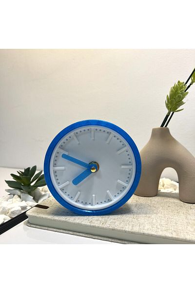 OEM Decorative clock "Spectrum", 11 cm, dark blue, 3D printed from PLA (Bioplastic)