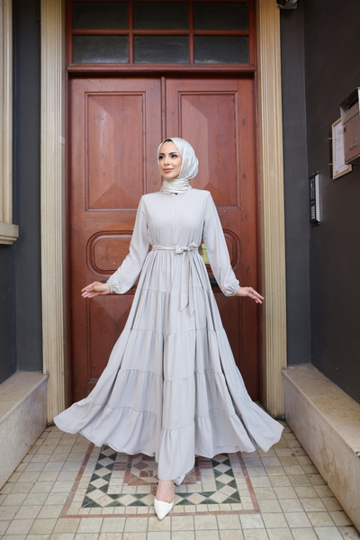 KADEEM Μπεζ φόρεμα Katrel