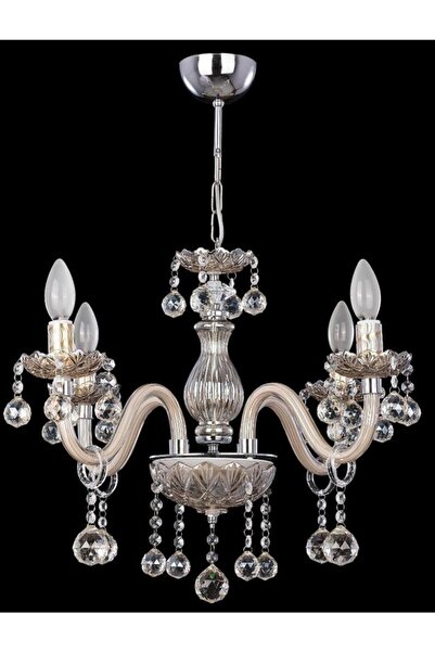 İstanbul Avize Almira 4 Lü "krem" Cam Kollu Avize