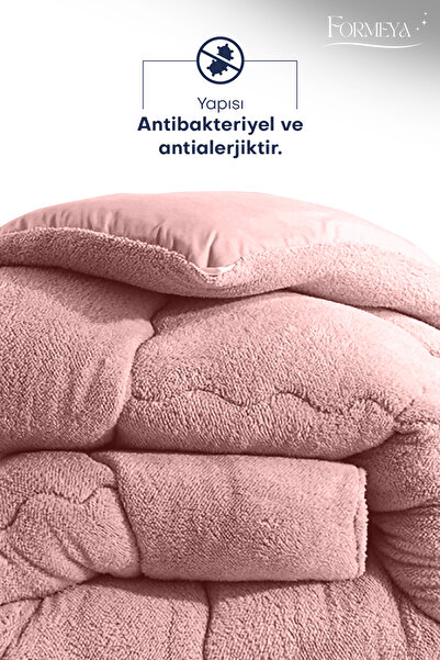 Formeya Çift Kişilik Lüx Pudra Wellsoft Yorgan Çift Taraflı 195 X 215