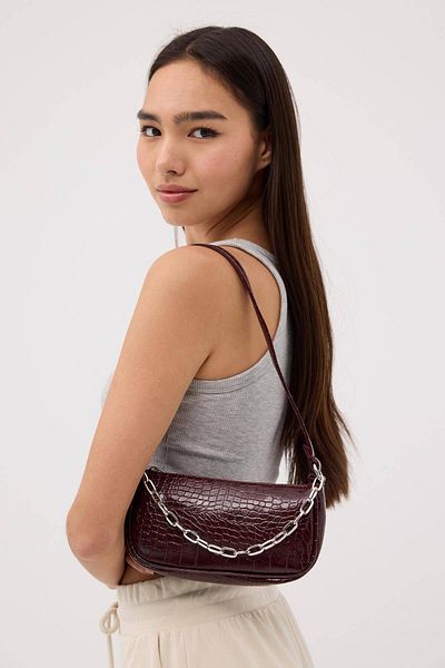 Addax Crocodile Patterned Hanging Bag Ç06-G10