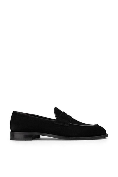 Deery Γνήσια Suede Black Loafer ανδρικά παπούτσια