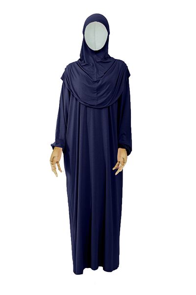 Sonbaharmoda Rochie hijab pentru fete - îmbrăcăminte de rugăciune din bumbac, mâneci elastice, cu batic