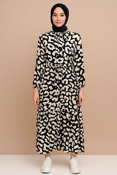 Sonbaharmoda Φόρεμα Hijab με σχέδιο βισκόζης