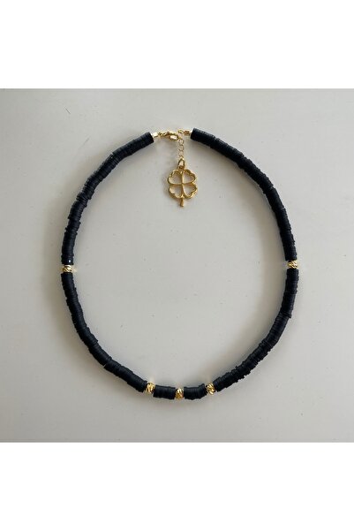 byebruketenci قلادة فيمو بلاك دوريكا توب غير قابلة للتلطيخ