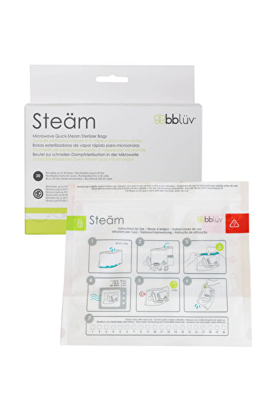 bblüv Steäm Mikrodalga Sterilizasyon Poşeti