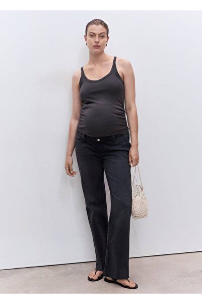 MANGO Woman Hamile için askılı pamuklu bluz