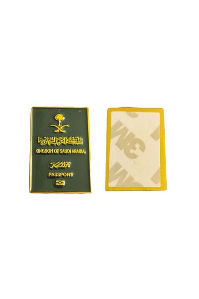 Generic Saudi Passport Shape Metal Sticker for Mobile or Any Smooth Surface