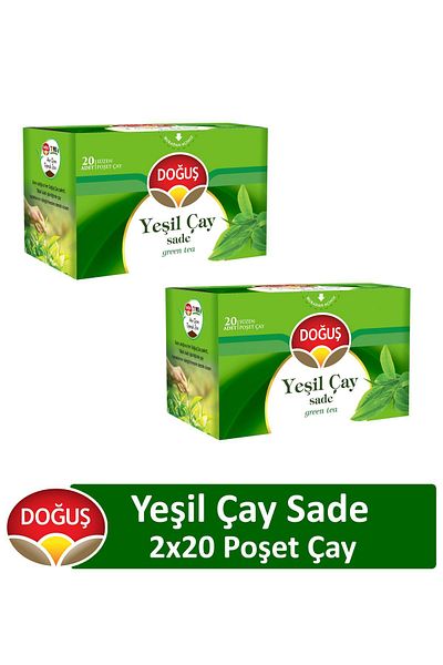 Doğuş Green Tea Plain 20 Pieces X 2 Pieces