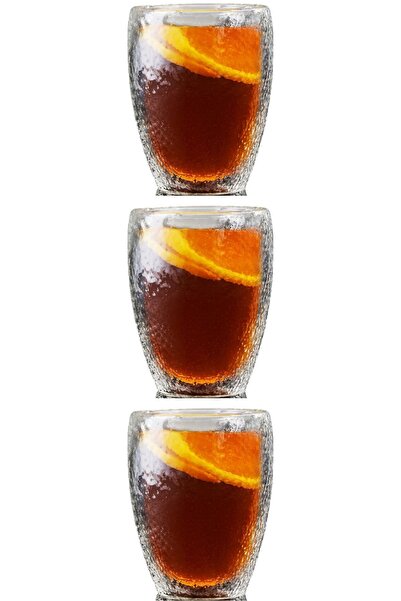 Atlas Mutfak طقم فناجين شاي وقهوة ولاتيه وجلد مزدوج الجدار - طقم مج زجاجي 300...