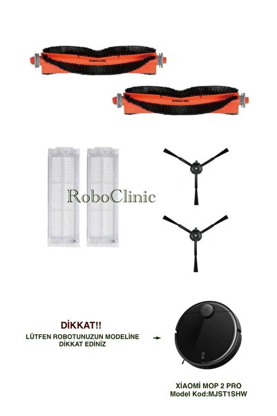 Roboclinic Set de completare compatibil pentru Xiaomi Mi Robot Vacuum Mop 2 Pro Negru (COD MODEL:MJST1SHW) - 6 piese