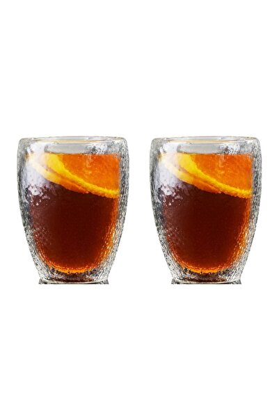 Atlas Mutfak Double Walled Iced Coffee, Latte, Tea Cup Set -300 ml Glass Mug ...