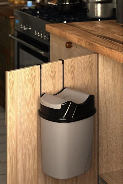 Geseus Kitchen Cabinet Hanging Snap-On Practical Lid Trash Can 8.5 Lt-Sf008