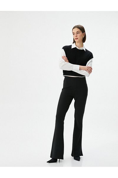 Koton Jambiere spaniole Pantaloni Slim Fit Talie normală