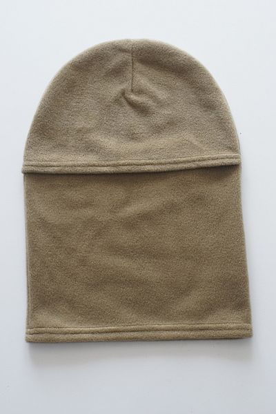 Mrey Unisex Nano Fleece Balaclava Thermal Winter Hat Beanie Neck Collar Biker Helmet Inner Balaclava Sand Beige
