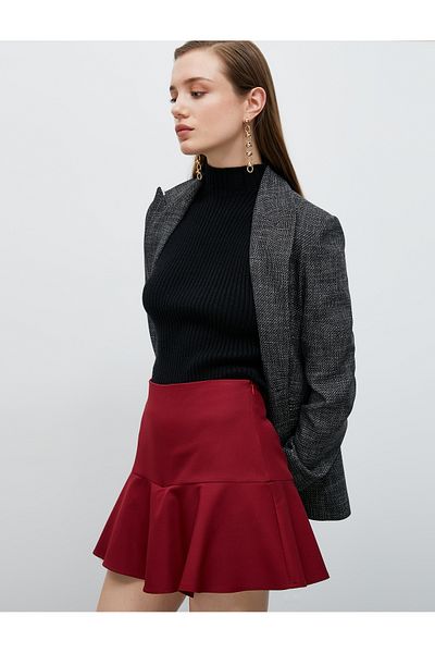 Koton Flounced Mini Short Skirt