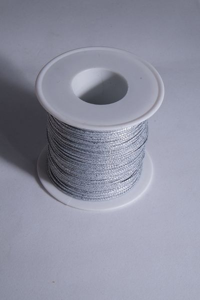 Eskişehir hobi sanat Silvery Silver 1.0 Mm 100 Meters Waxed Thread Leather Sewing Thread Necklace Jewelry Design Thread Bracelet Thread