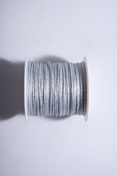Eskişehir hobi sanat Ασημί 1,0 mm 100 μέτρα κερωμένο σχοινί θήκης δερμάτινο κολιέ με κλωστή ραπτικής Σχέδιο κοσμήματος κλωστή βραχιόλι κλωστή