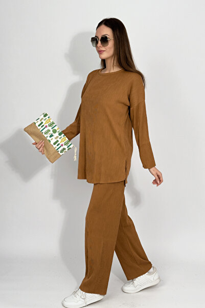 Betimoda Σετ γυναικείο παντελόνι και χιτζάμπ σε μπεζ χρώμα