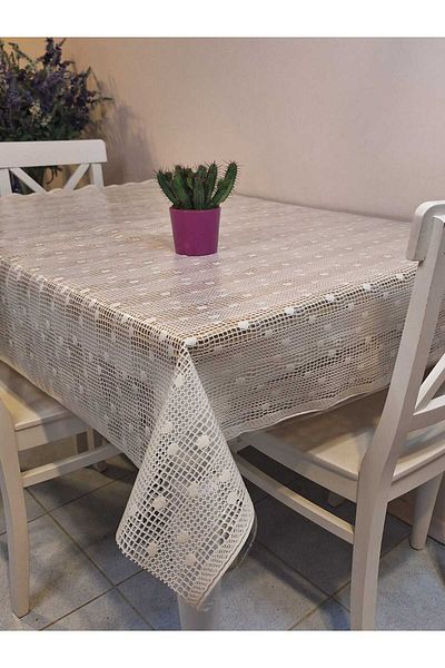 Başak Ev Tekstili Pânză de ulei din PVC importată - Față de masă detașabilă cu model