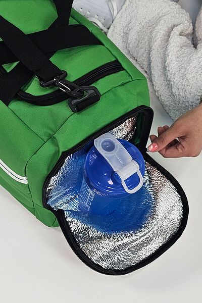 woys Unisex Benotton Green Compartment Sports Bag -Gym Fitness Bag