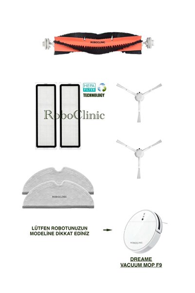 Roboclinic Dreame Vacuum Mop F9 și set de filtre Hepa de înlocuire pentru per...
