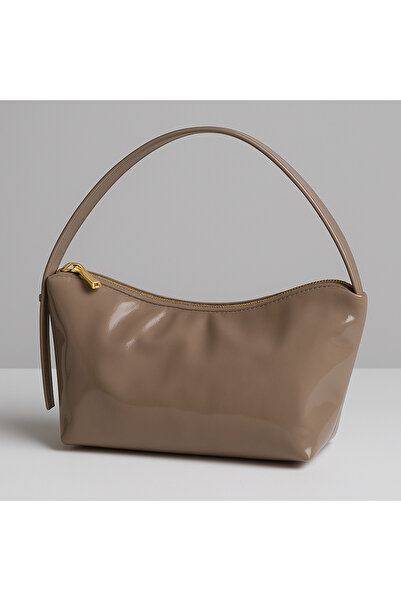 ROYAL LADYS Geantă din piele lacuită – Cataramă aurie, curea reglabilă, căptu...