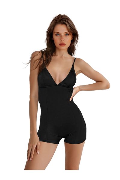 segiza V-Neck Shorts Core Swimsuit Without Cup