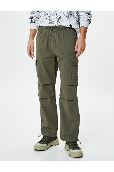 Koton Παντελόνι Parachute Loose Cut with Stopper Λεπτομέρεια Cargo Pocket