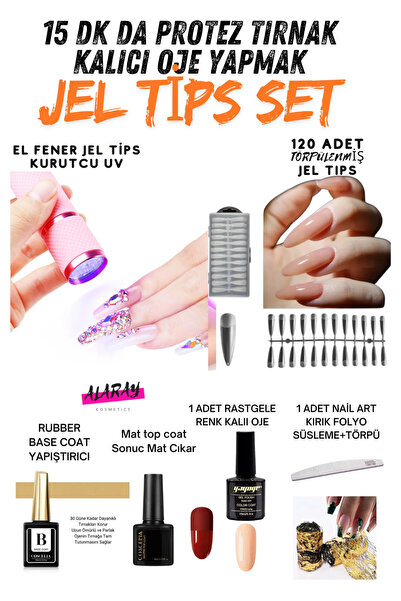 alaraycosmetics 15 Dk Da Hızlı Protez Tırnak Kalıcı Oje Yapma -Yeni Nesil Jel...