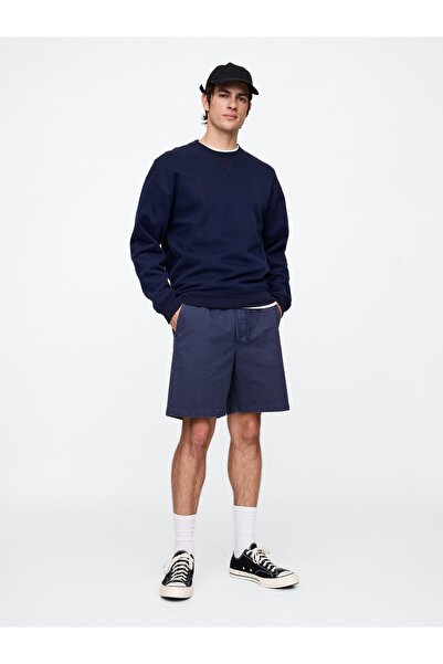 GAP Erkek Lacivert Twill Şort