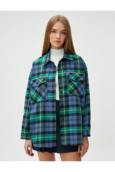 Koton Túlméretes favágó ing, nagy zsebes, gombos, hosszú ujjú