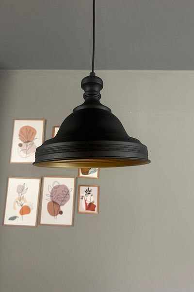 Bamyum Ulmete Black Single Pendant Chandelier Living Room Office Hotel Restaurant Chandeliers Vintage Design