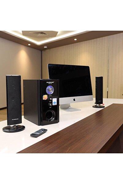 Olsenmark High Power 2.1 Professional Speaker - Multimedia Speaker System with Subwoofer - USB/SD/FM