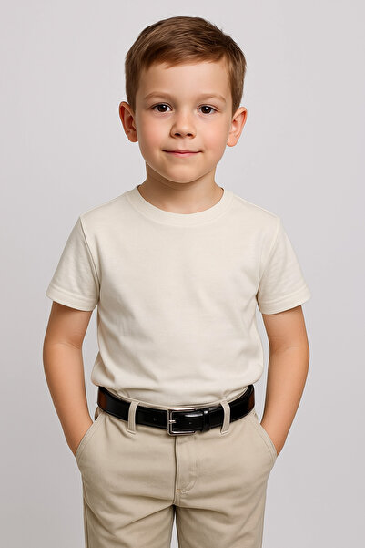 Çantachım حزام أطفال من الجلد باللون الأسود