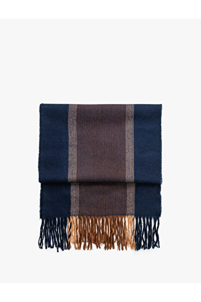 Koton Eșarfă cu ciucuri Detaliat Bloc de culoare Texturat moale