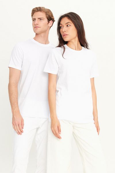 AC&Co / Altınyıldız Classics Μπλουζάκι WhiteSlimFit Crew NeckBasic - 100% βαμβάκι