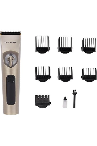 Olsenmark Professional Hair And Beard Trimmer, Cordless, Waterproof, Usb Rechargeable, Led Display