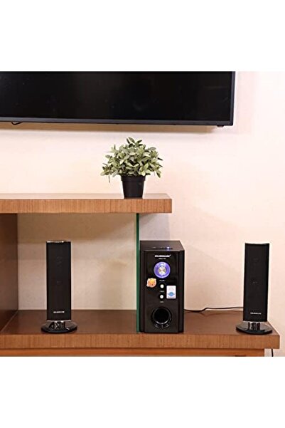 Olsenmark High Power 2.1 Professional Speaker - Multimedia Speaker System with Subwoofer - USB/SD/FM