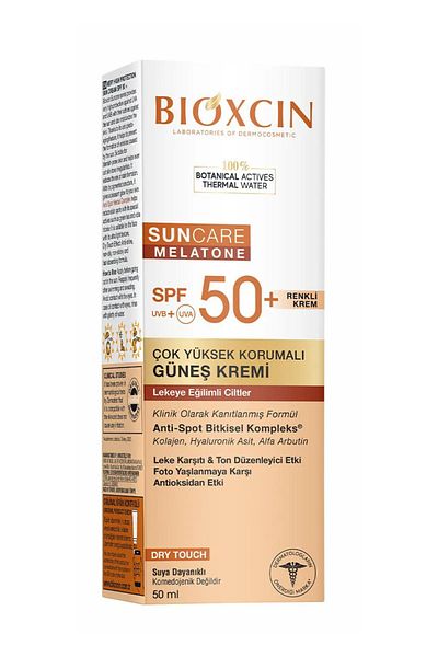 Bioxcin Sun Care SPF50 opalovací krém pro pleť se sklonem k skvrnám 50 ml - barva