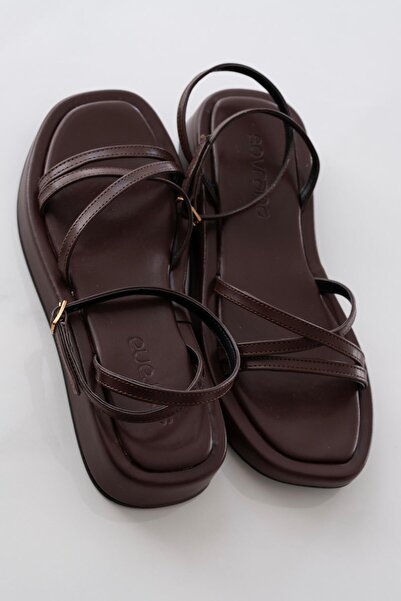 sovrana Ankle Strap Sandals Bitter Brown