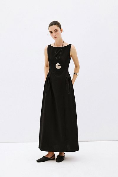 VATKALI Boat Neck Poplin Dress
