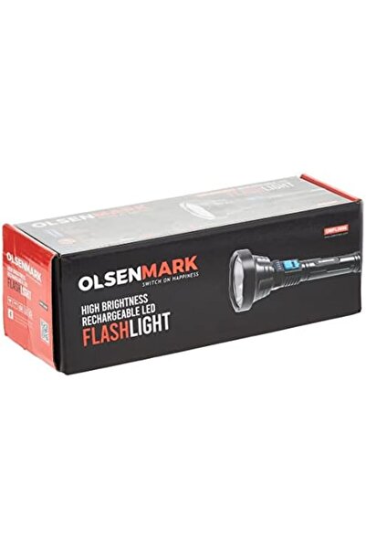 Olsenmark Rechargeable Led Flashlight 6800mah, Ipx6 Waterproof, Long Range 5000m